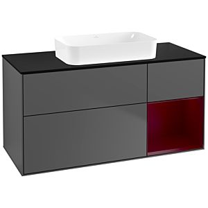 Villeroy and Boch Finion Villeroy and Boch Finion G712HBGK 120x60.3x50.1cm, shelf on the right Peony , anthracite matt