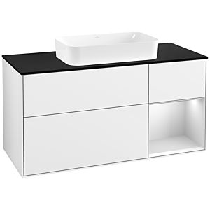 Villeroy and Boch Finion Villeroy and Boch Finion G712MTGF 120x60.3x50.1cm, shelf on the right white matt lacquer, glossy white lacquer