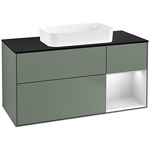 Villeroy and Boch Finion Villeroy and Boch Finion G712MTGM 120x60,3x50,1cm, shelf right white matt lacquer, Olive Matt Lacquer