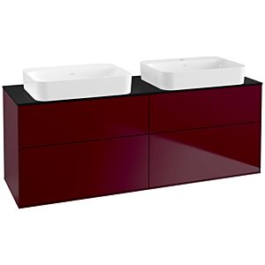 Villeroy et Boch Finion G72200HB 160x60.3x50.1cm, verre noir mat, Peony Matt