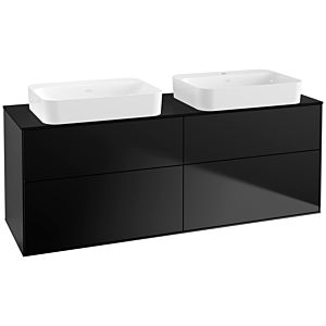 Villeroy et Boch Finion Villeroy et Boch G72200PD 160x60.3x50.1cm, verre noir mat, laqué noir mat