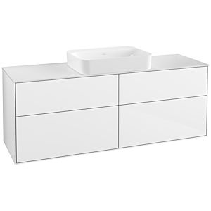 Villeroy und Boch Finion Waschtischunterschrank G73100GF 160x60,3x50,1cm, Glass White Matt, Glossy white lacquer
