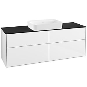Villeroy et Boch Finion Villeroy et Boch G73200GF 160x60.3x50.1cm, verre noir mat, laqué blanc brillant