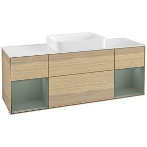 Villeroy and Boch Finion Villeroy and Boch Finion G741GMPC 160x60.3x50.1cm, shelves olive matt lacquer, Oak Veneer