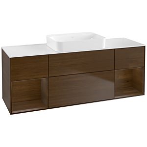 Villeroy und Boch Finion Waschtischunterschrank G741GNGN 160x60,3x50,1cm, Regale Walnut veneer, Walnut veneer