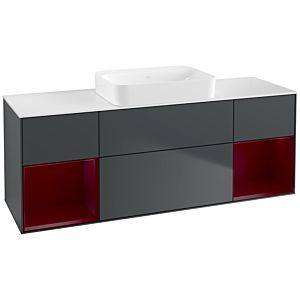 Villeroy et Boch Finion Villeroy et Boch G741HBHG 160x60.3x50.1cm, étagères Peony laqué mat, Midnight Blue Matt Lacquer