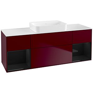 Villeroy and Boch Finion Villeroy and Boch Finion G741PHHB 160x60.3x50.1cm, shelves Glossy black lacquer, Peony Matt