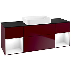 Villeroy et Boch Finion Villeroy et Boch G742GFHB 160x60.3x50.1cm, étagères Laque blanche brillante, Peony Matt