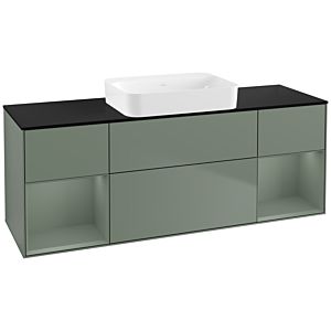Villeroy und Boch Finion Waschtischunterschrank G742GMGM 160x60,3x50,1cm, Regale Olive matt lacquer, Olive Matt Lacquer