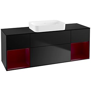Villeroy and Boch Finion Villeroy and Boch Finion G742HBPD 160x60.3x50.1cm, shelves Peony matt lacquer, black matt lacquer