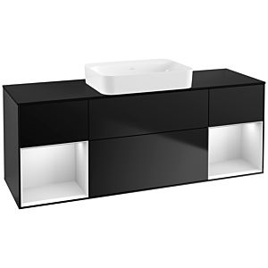Villeroy and Boch Finion Villeroy and Boch Finion G742MTPD 160x60.3x50.1cm, shelves white matt lacquer, black matt lacquer