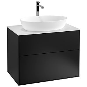 Villeroy et Boch Finion Villeroy et Boch G75100PD 80x60.3cm, Emotion, plaque de recouvrement blanc mat, laqué noir mat