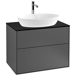 Villeroy et Boch Finion Villeroy et Boch G75200GK 80x60,3cm, Emotion, plaque de recouvrement noir mat, anthracite mat