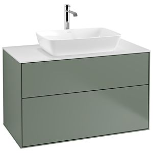 Villeroy and Boch Finion Villeroy and Boch Finion G76100GM 100x60.3cm, Emotion, cover plate white matt, Olive Matt Lacquer