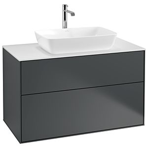Villeroy et Boch Finion Villeroy et Boch G76100HG 100x60.3cm, Emotion, plaque de recouvrement blanc mat, Midnight Blue Matt Lacquer