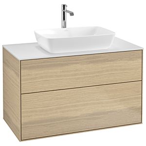 Villeroy und Boch Finion Waschtischunterschrank G76100PC 100x60,3cm, Emotion, Abdeckplatte white matt, Oak Veneer
