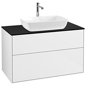 Villeroy and Boch Finion Villeroy and Boch Finion G76200GF 100x60.3cm, Emotion, cover plate black matt, Glossy white lacquer