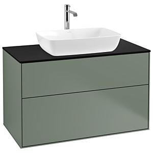 Villeroy et Boch Finion Villeroy et Boch G76200GM 100x60,3cm, Emotion, plaque de finition noir mat, Olive Matt Lacquer
