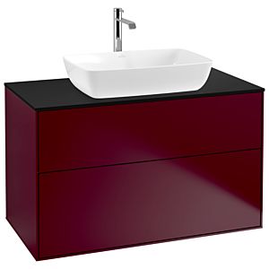 Villeroy and Boch Finion Villeroy and Boch Finion G76200HB 100x60.3cm, Emotion, cover plate black matt, Peony Matt