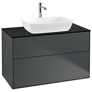 Villeroy und Boch Finion Waschtischunterschrank G76200HG 100x60,3cm, Emotion, Abdeckplatte black matt, Midnight Blue Matt Lacquer
