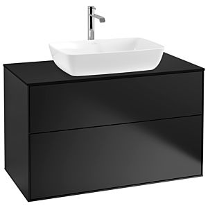 Villeroy et Boch Finion Villeroy et Boch G76200PD 100x60.3cm, Emotion, plaque de recouvrement noir mat, laqué noir mat