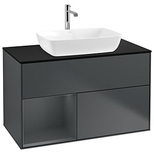 Villeroy and Boch Finion Villeroy and Boch Finion G772HGHG 100cm, cover plate black matt, Emotion, shelves Midnight matt lacquer, Midnight Blue Matt Lacquer