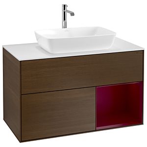 Villeroy and Boch Finion Villeroy and Boch Finion G781HBGN 100cm, cover plate white matt, Emotion, shelves Peony matt lacquer, Peony veneer