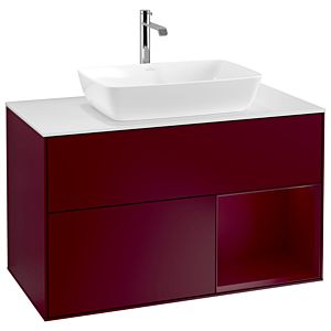 Villeroy and Boch Finion Villeroy and Boch Finion G781HBHB 100cm, cover plate white matt, Emotion, shelves Peony matt lacquer, Peony Matt