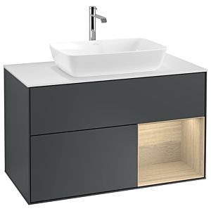 Villeroy and Boch Finion Villeroy and Boch Finion G781PCHG 100cm, cover plate white matt, Emotion, shelves Oak Veneer , Midnight Blue Matt Lacquer