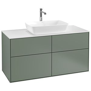 Villeroy und Boch Finion Waschtischunterschrank G79100GM 120x60,3cm, Emotion, Abdeckplatte white matt, Olive Matt Lacquer