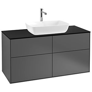 Villeroy et Boch Finion Villeroy et Boch G79200GK 120x60.3cm, Emotion, plaque de recouvrement noir mat, anthracite mat