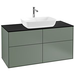 Villeroy und Boch Finion Waschtischunterschrank G79200GM 120x60,3cm, Emotion, Abdeckplatte black matt, Olive Matt Lacquer