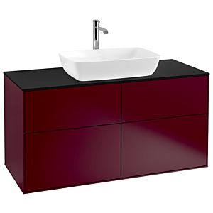 Villeroy und Boch Finion Waschtischunterschrank G79200HB 120x60,3cm, Emotion, Abdeckplatte black matt, Peony Matt