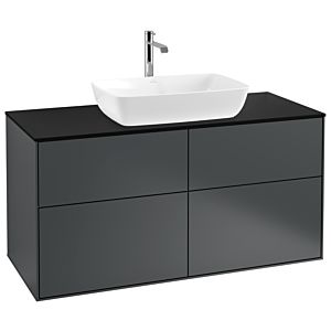 Villeroy und Boch Finion Waschtischunterschrank G79200HG 120x60,3cm, Emotion, Abdeckplatte black matt, Midnight Blue Matt Lacquer