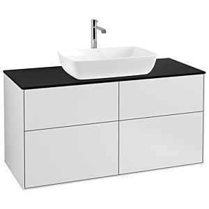 Villeroy et Boch Finion Villeroy et Boch G79200MT 120x60,3cm, Emotion, plaque de finition noir mat, laqué blanc mat