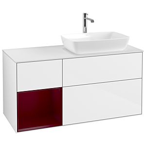 Villeroy and Boch Finion Villeroy and Boch Finion G801HBGF 120cm, cover plate matt white, Emotion, shelves Peony matt lacquer, glossy white lacquer