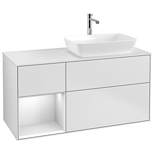 Villeroy and Boch Finion Villeroy and Boch Finion G801MTMT 120cm, cover plate matt white, Emotion, shelves matt white lacquer, matt white lacquer