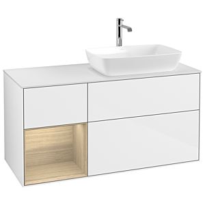 Villeroy and Boch Finion Villeroy and Boch Finion G801PCGF 120cm, cover plate matt white, emotion, shelves Oak Veneer , glossy white lacquer