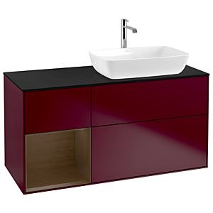 Villeroy and Boch Finion Villeroy and Boch Finion G802GNHB 120cm, cover plate black matt, emotion, shelves Walnut Veneer , Peony Matt