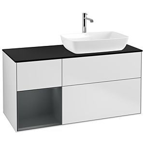 Villeroy and Boch Finion Villeroy and Boch Finion G802HGMT 120cm, cover plate black matt, Emotion, shelves Midnight matt lacquer, White matt lacquer