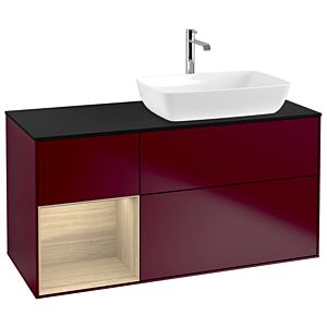 Villeroy and Boch Finion Villeroy and Boch Finion G802PCHB 120cm, cover plate black matt, emotion, shelves Oak Veneer , Peony Matt