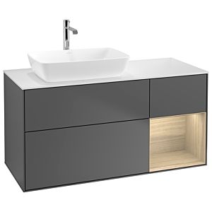 Villeroy and Boch Finion Villeroy and Boch Finion G811PCGK 120cm, cover plate white matt, emotion, shelves Oak Veneer , anthracite matt