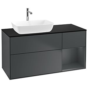 Villeroy and Boch Finion Villeroy and Boch Finion G812HGHG 120cm, cover plate black matt, Emotion, shelves Midnight matt lacquer, Midnight Blue Matt Lacquer