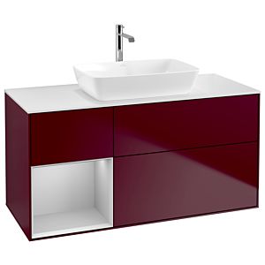 Villeroy and Boch Finion Villeroy and Boch Finion G821GJHB 120cm, cover plate white matt, Emotion, shelves light gray matt lacquer, Peony Matt