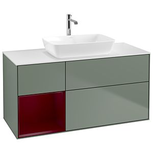 Villeroy and Boch Finion Villeroy and Boch Finion G821HBGM 120cm, cover plate white matt, Emotion, shelves Peony matt lacquer, Olive Matt Lacquer