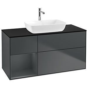 Villeroy and Boch Finion Villeroy and Boch Finion G822HGHG 120cm, cover plate black matt, Emotion, shelves Midnight matt lacquer, Midnight Blue Matt Lacquer