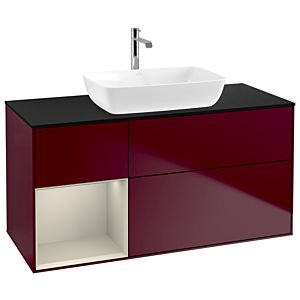 Villeroy and Boch Finion Villeroy and Boch Finion G822HHHB 120cm, cover plate black matt, Emotion, shelves sand matt lacquer, Peony Matt