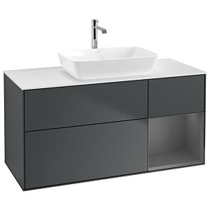 Villeroy and Boch Finion Villeroy and Boch Finion G831GKHG 120cm, cover plate white matt, Emotion, shelves anthracite matt lacquer, midnight Blue Matt Lacquer