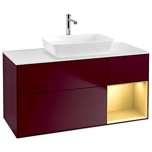 Villeroy and Boch Finion Villeroy and Boch Finion G831HFHB 120cm, cover plate white matt, Emotion, shelves gold matt lacquer, Peony Matt