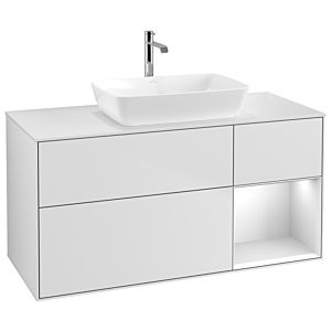 Villeroy and Boch Finion Villeroy and Boch Finion G831MTMT 120cm, cover plate white matt, Emotion, shelves white matt lacquer, white matt lacquer